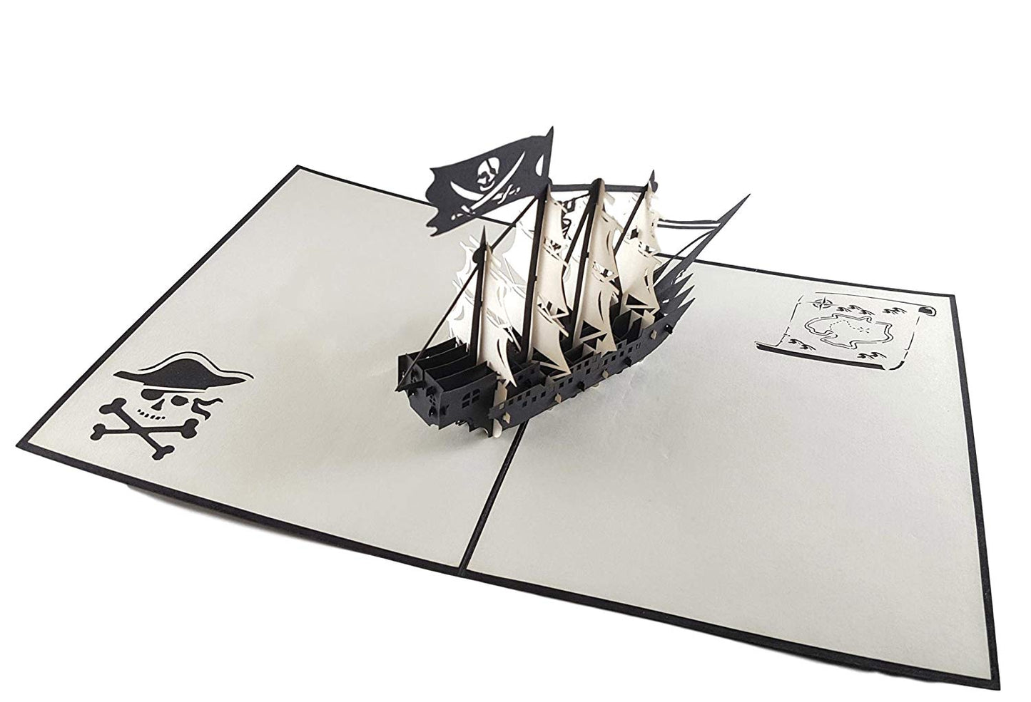 Pirate Ship 3D Pop Up Greeting Card - Birthday - Bon Voyage - Father's Day - Fun - Just Because - Re - iGifts And Cards