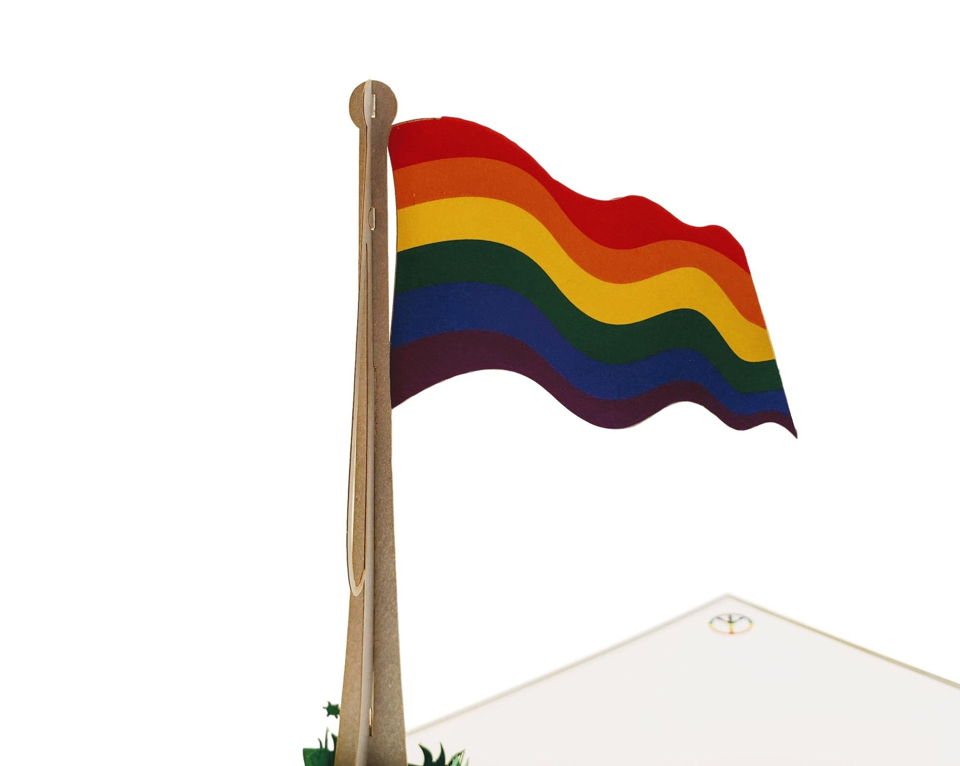 Pride Rainbow Flag 3D Pop Up Greeting Card - Birthday - Fun - Gay - Iconic - Lesbian - Love - Pride - iGifts And Cards