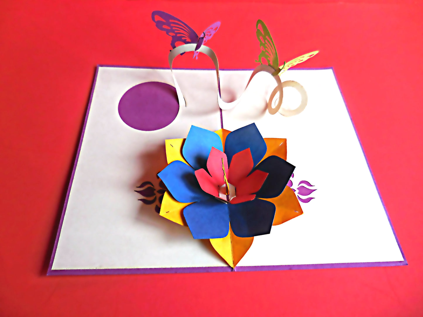 Purple Butterflies 3D Pop Up Greeting Card - Admin Assistant Day - Easter - Just Because - Mother's - iGifts And Cards