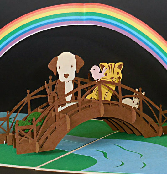 Rainbow Bridge 3D Pop Up Greeting Card - Animal - Easter - Fun - Get Well - Just Because - Thank You - iGifts And Cards