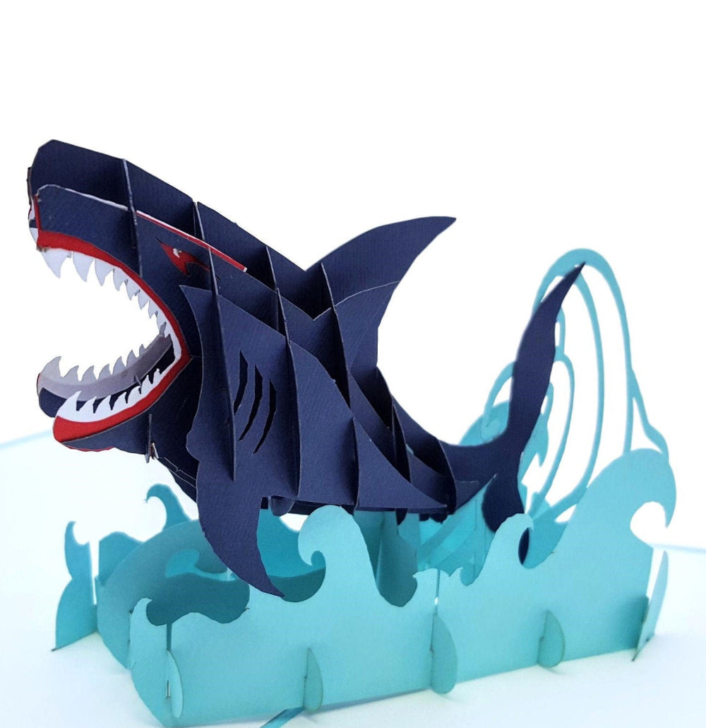 Shark 3D Pop Up Greeting Card - Animal - best deal - Fun - Just Because - iGifts And Cards