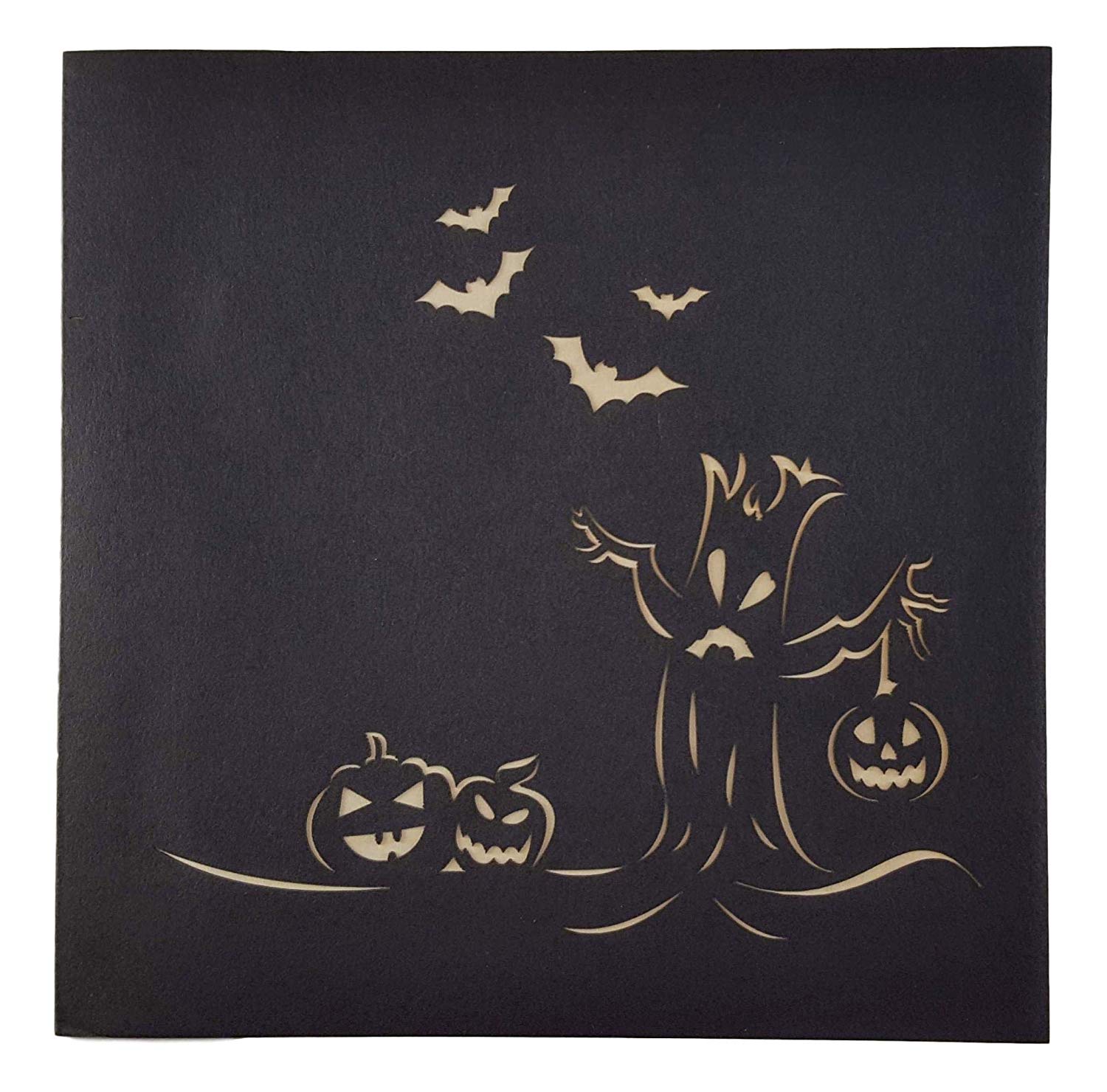 Spooky Tree and Jack-O-Lantern 3D Pop Up Greeting Card - Halloween - iGifts And Cards