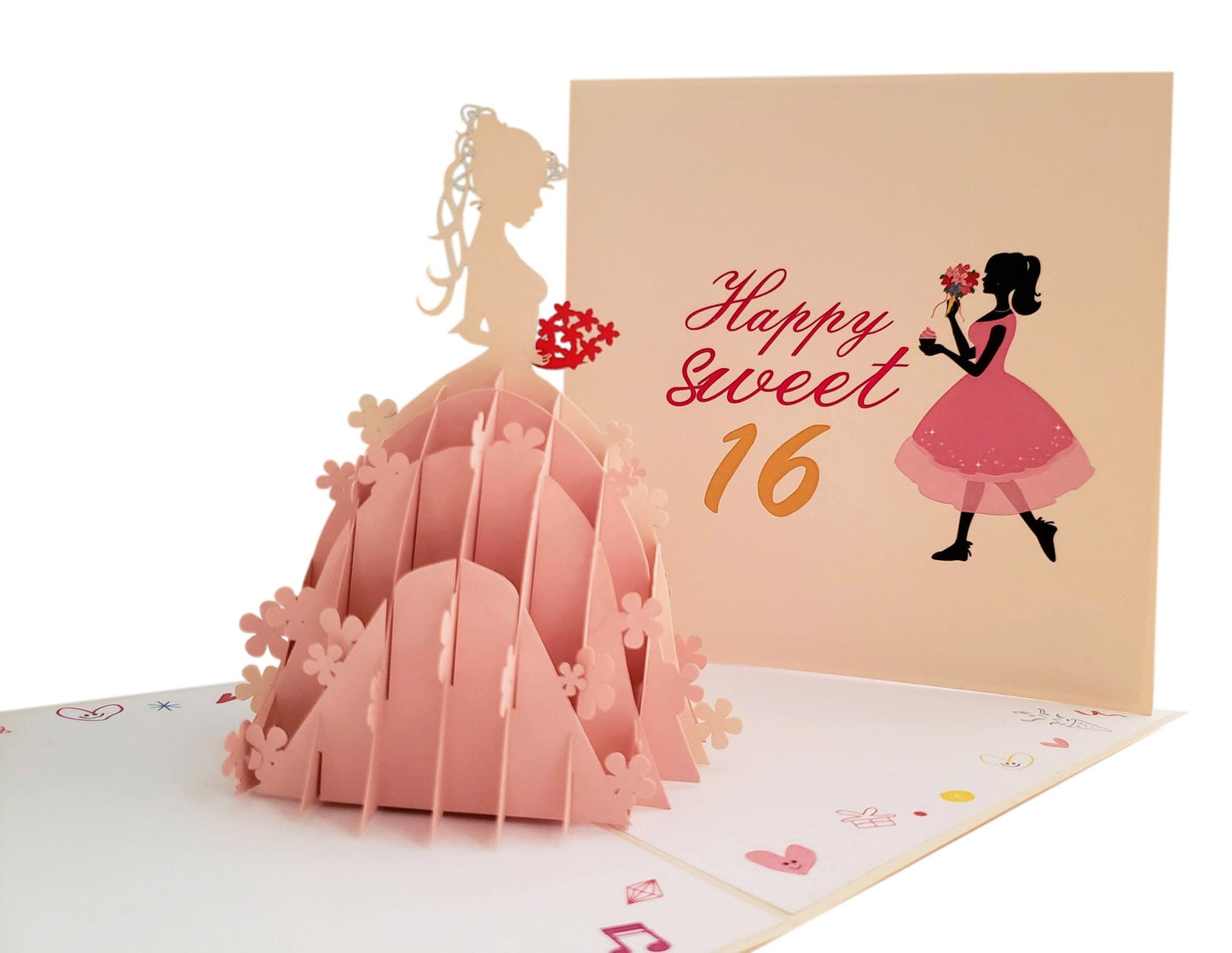 Sweet Sixteen 3D Pop Up Greeting Card - Birthday - Congratulations - Fun - iGifts And Cards