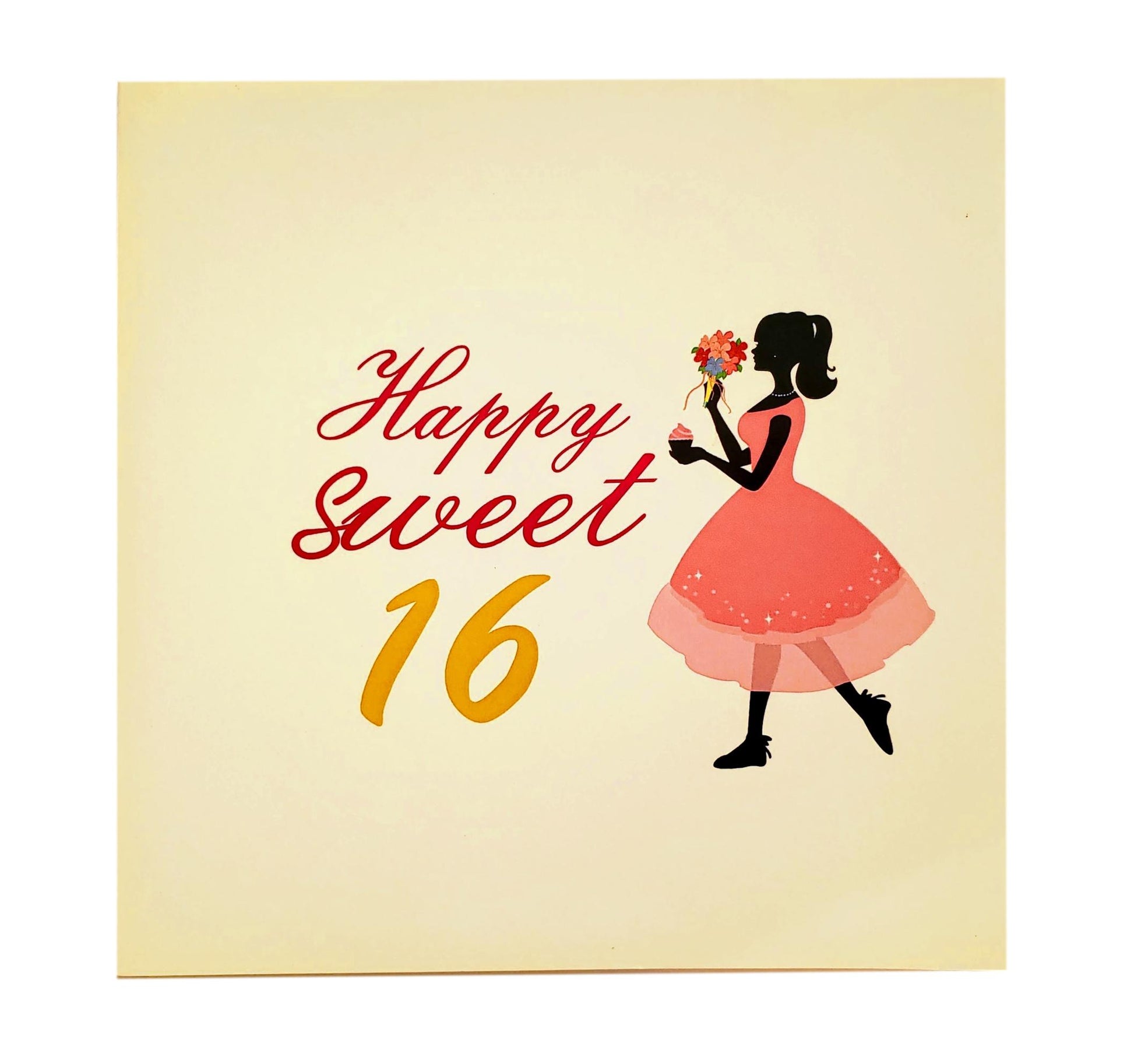 Sweet Sixteen 3D Pop Up Greeting Card - Birthday - Congratulations - Fun - iGifts And Cards