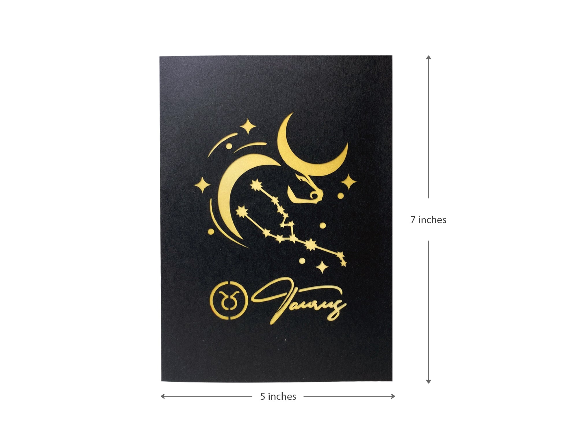 Taurus Zodiac Star Sign Birthday 3D Pop Up Greeting Card iGifts