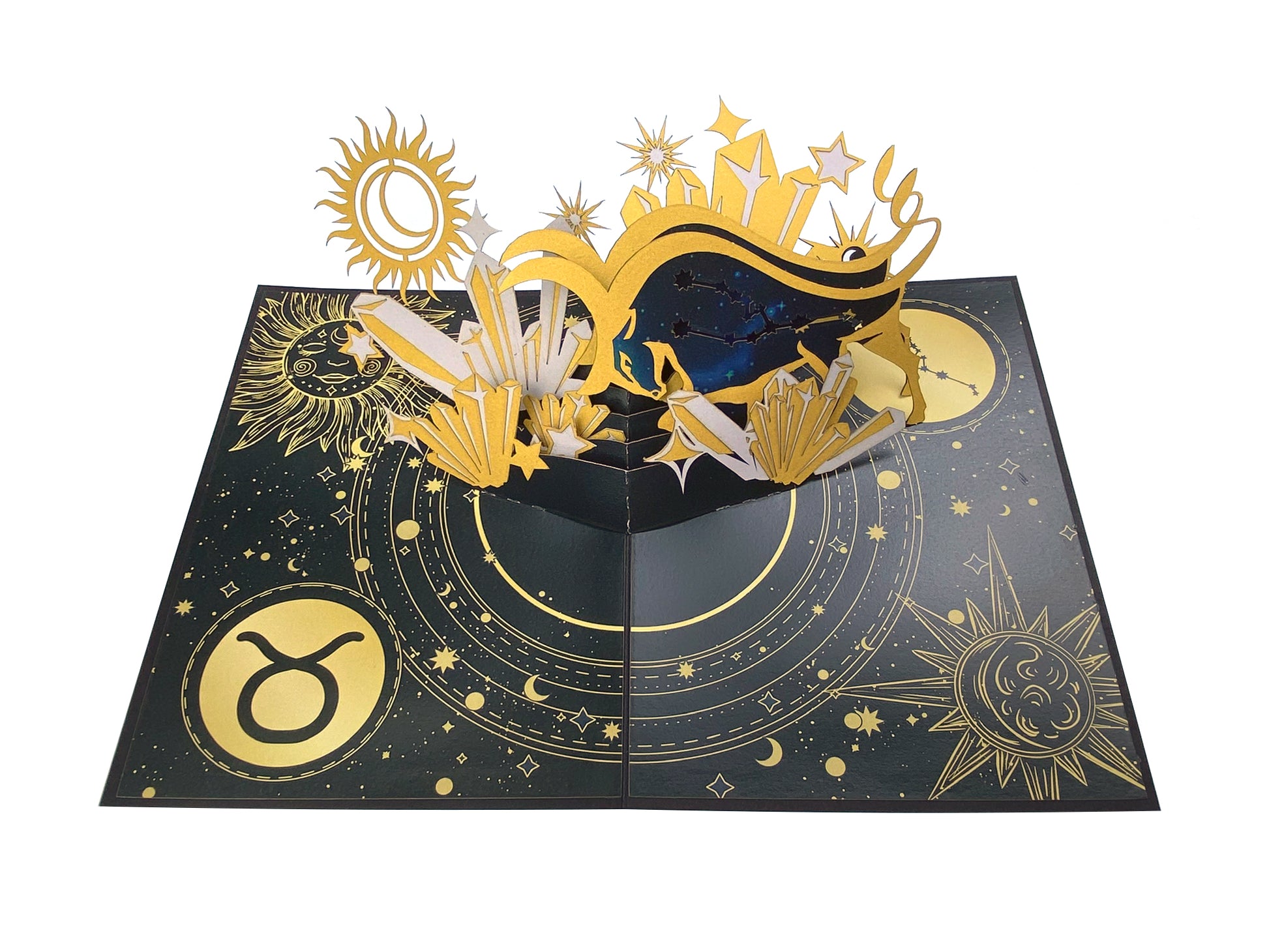 Taurus Zodiac Star Sign Birthday 3D Pop Up Greeting Card - anniversary - astrology - birthday - cons - iGifts And Cards