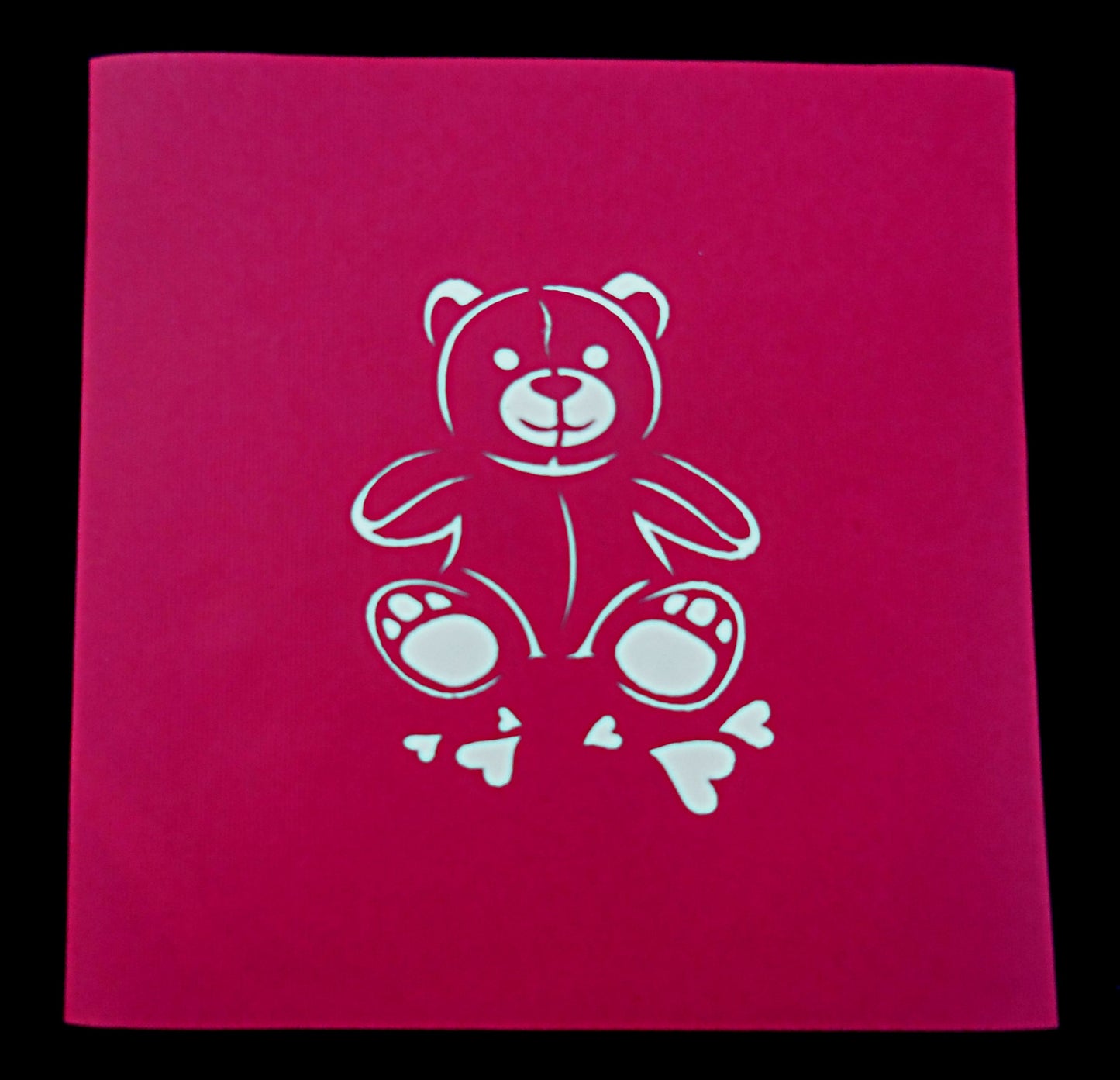 Teddy Bear 3D Pop Up Greeting Card - Just Because - Love - iGifts And Cards