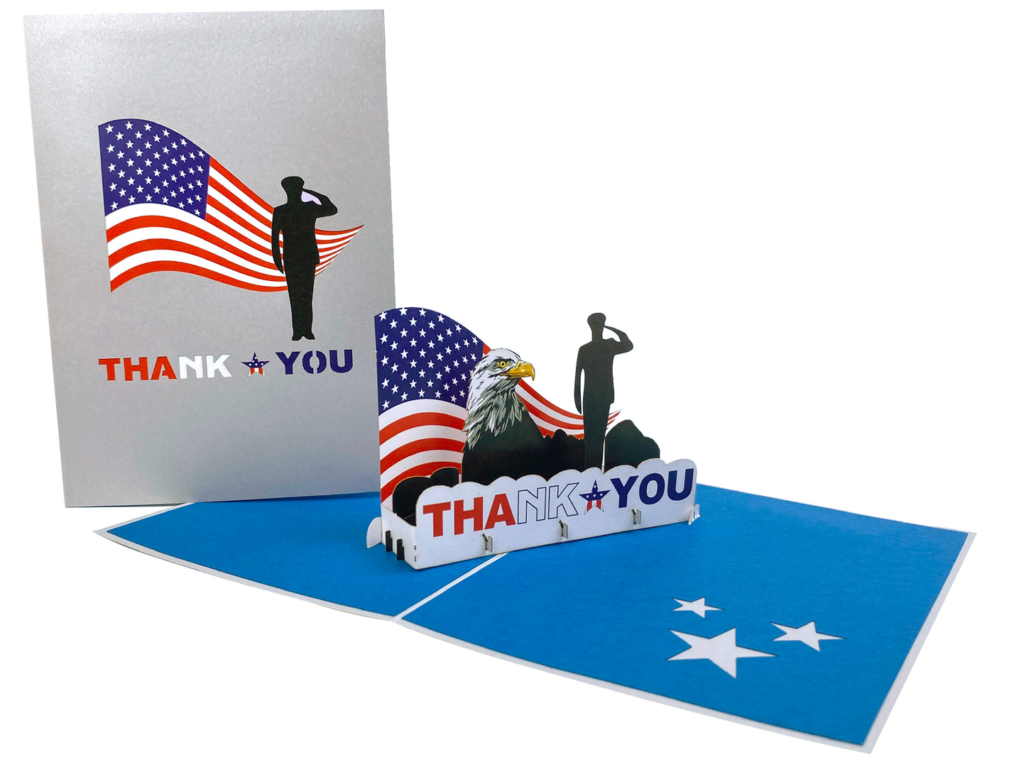 Military Man Thank You 3D Pop Up Greeting Card - appreciation - memorial day - military - thank you - iGifts And Cards