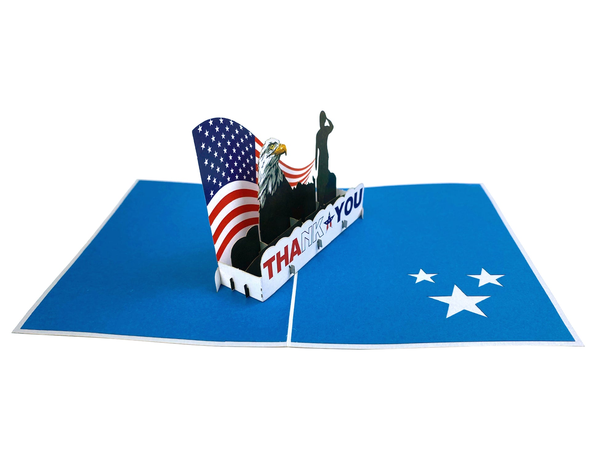 Military Man Thank You 3D Pop Up Greeting Card - appreciation - memorial day - military - thank you - iGifts And Cards