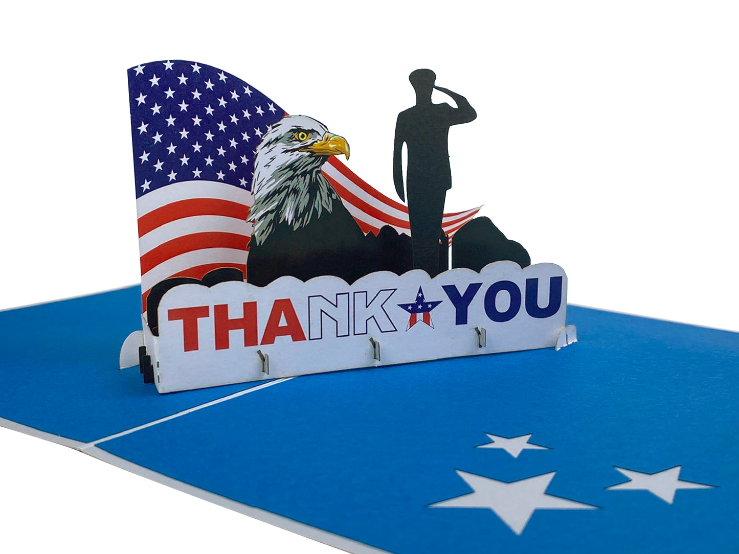 Military Man Thank You 3D Pop Up Greeting Card - appreciation - memorial day - military - thank you - iGifts And Cards