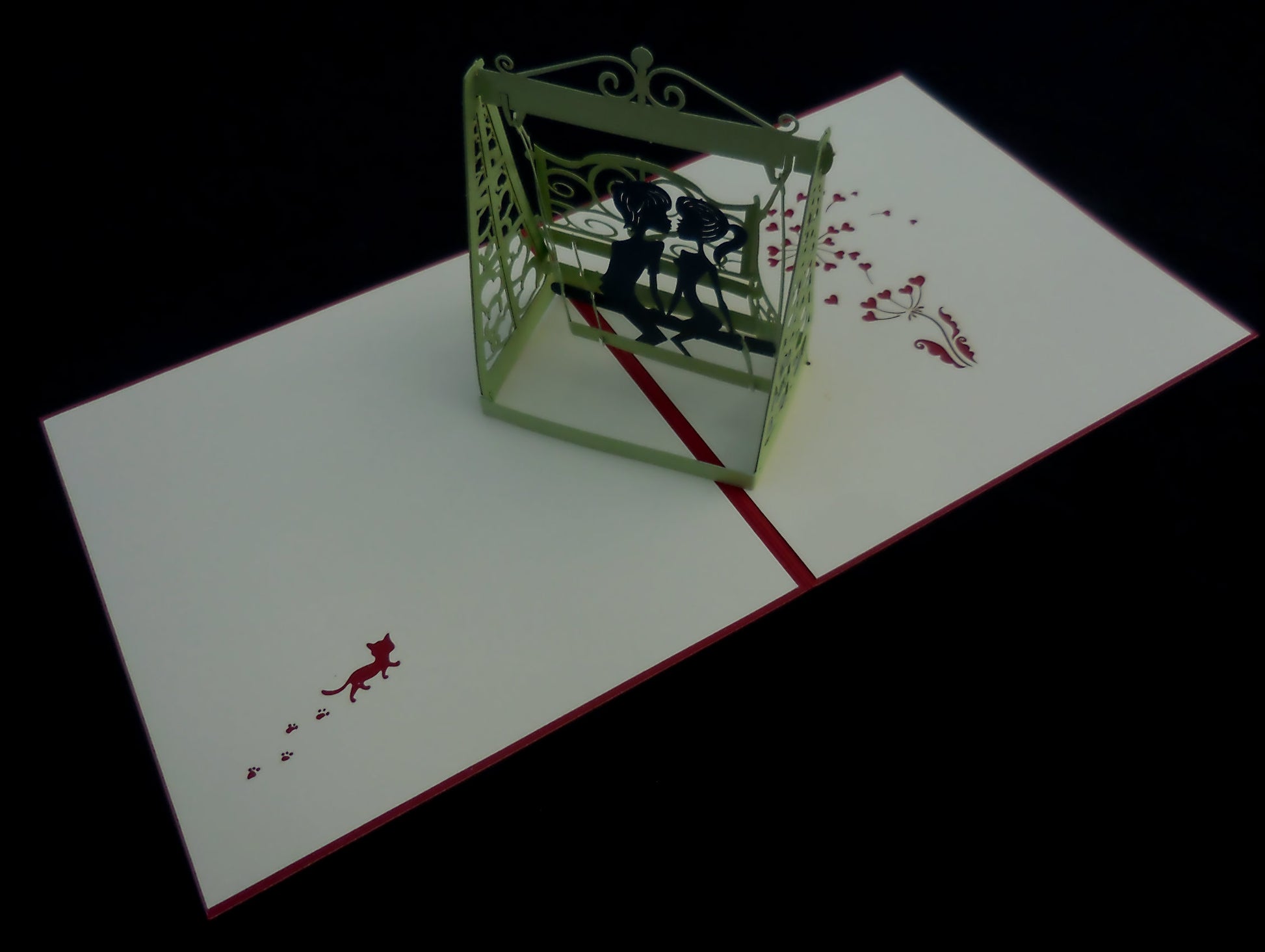 The Lovers 3D Pop Up Greeting Card - Engagement - Just Because - Love - valentine - Valentine's Day - iGifts And Cards