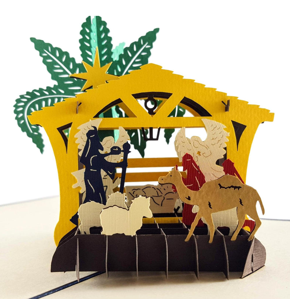 Three Kings Nativity Scene 3D Pop Up Greeting Card - Christmas - iGifts And Cards