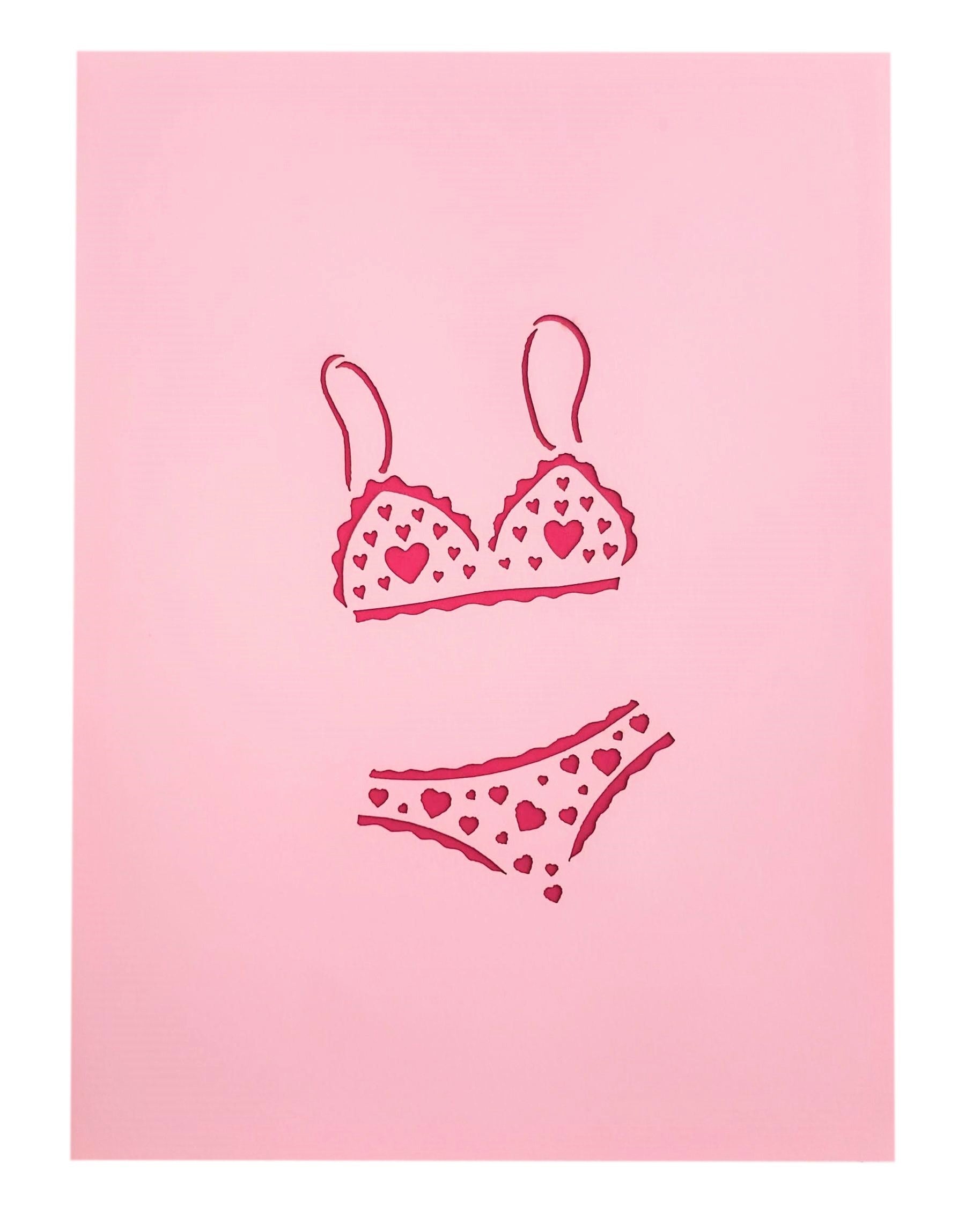 Pink Thong Sexy Bum Personalised Valentines Greetings Card