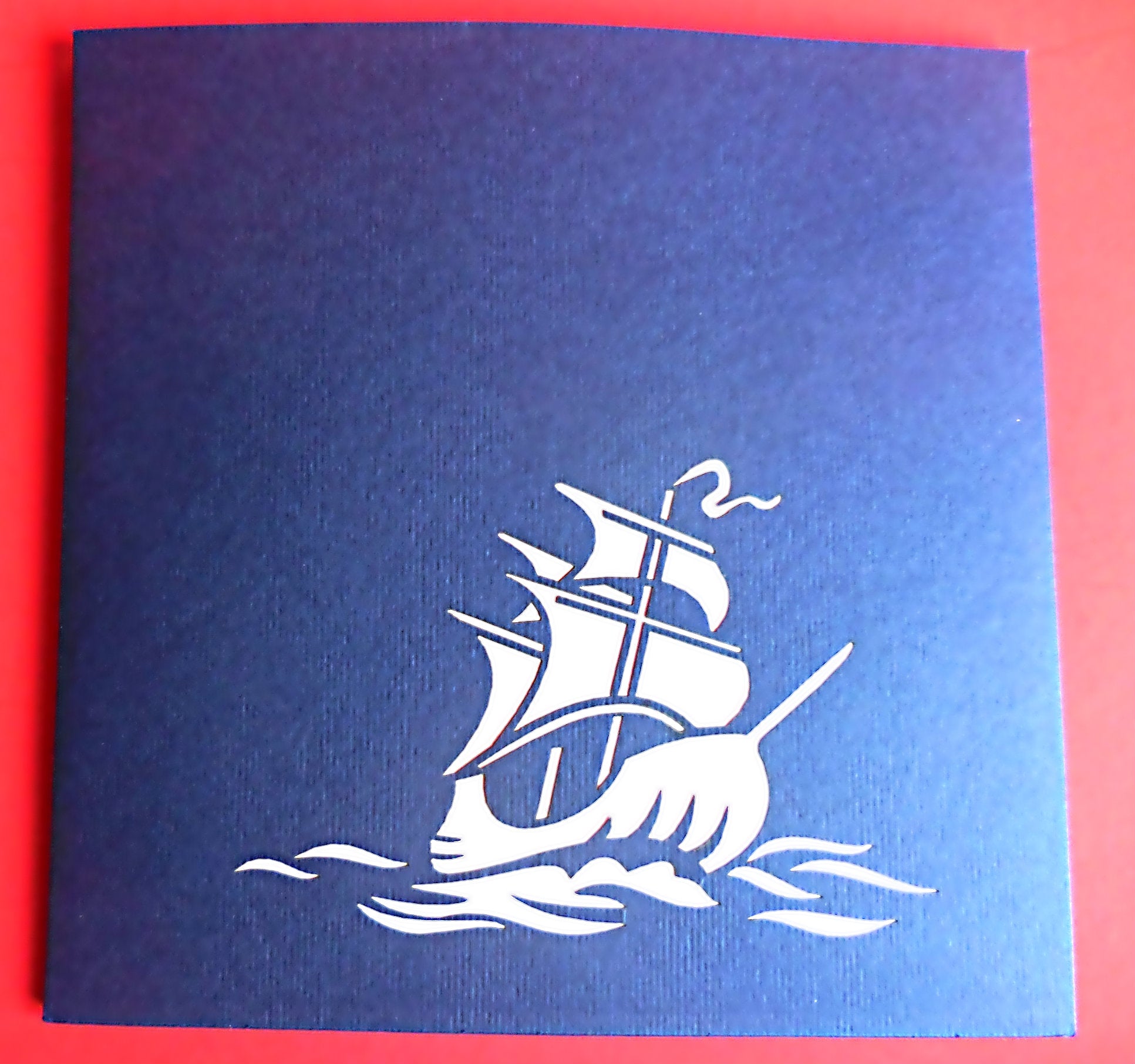 War Ship 3D Pop Up Greeting Card - Birthday - Bon Voyage - Father's Day - Fun - iGifts And Cards
