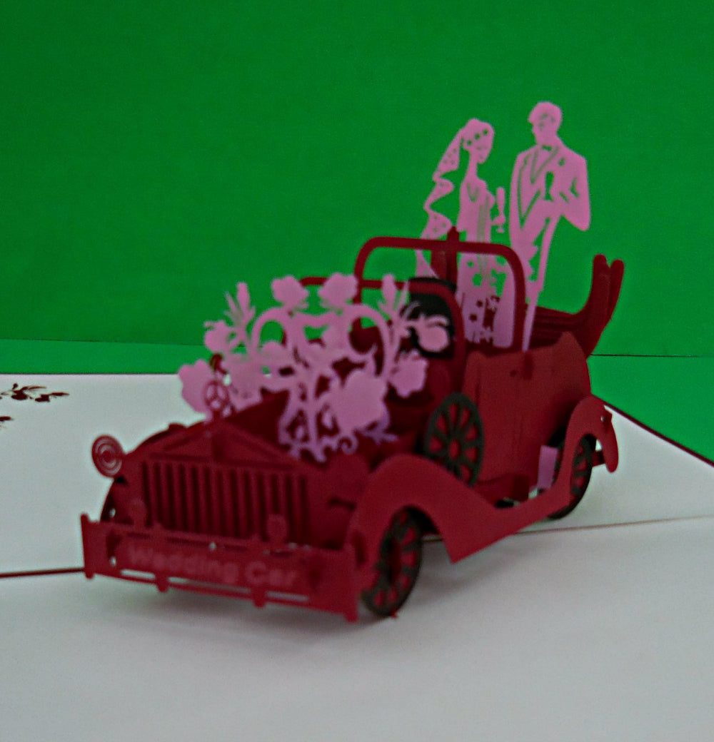 Wedding Car 3D Pop Up Greeting Card - Love - Special Days - Wedding - iGifts And Cards