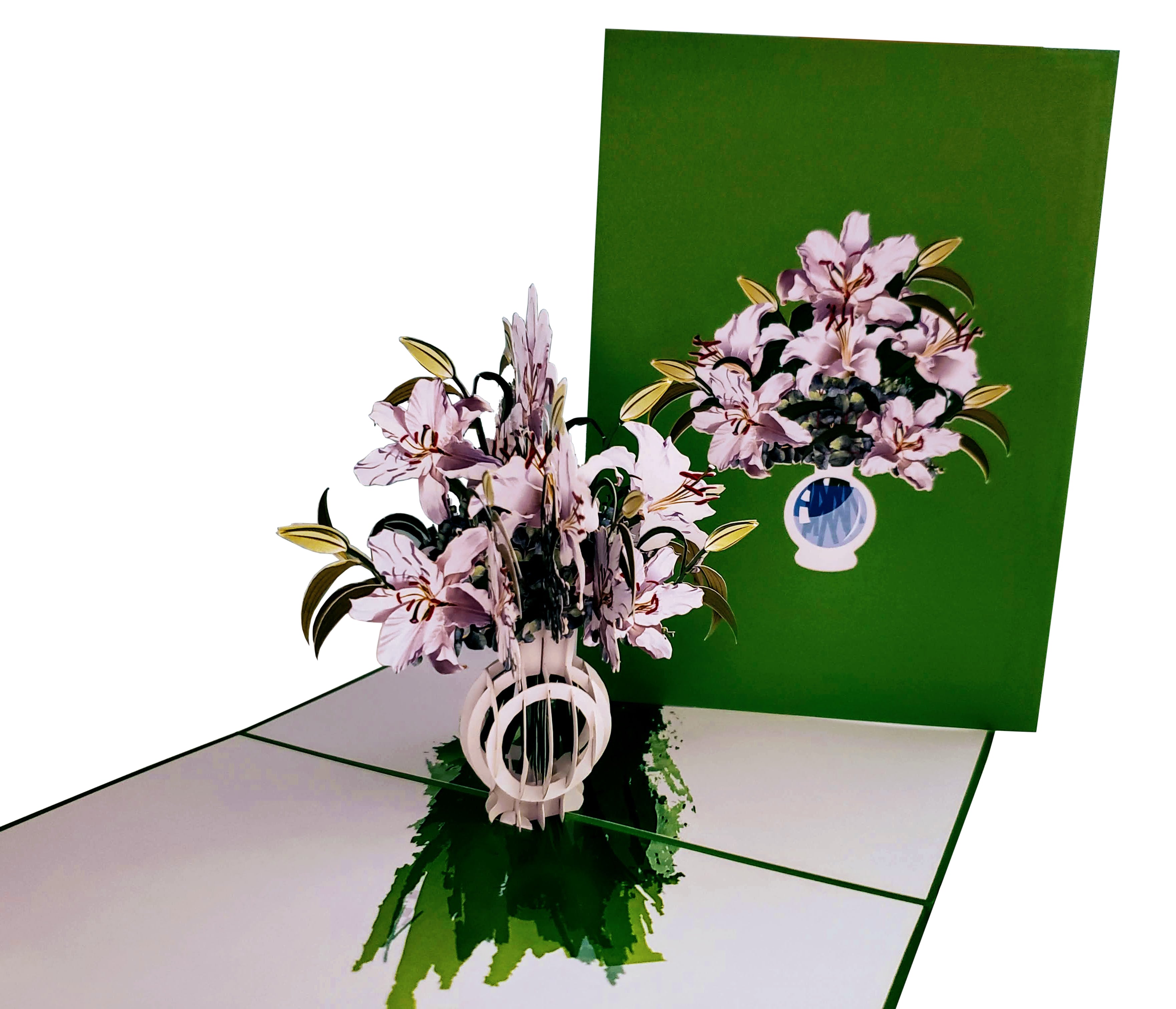 Awesome White Lilies Bouquet 3D Pop Up Greeting Card – iGifts And