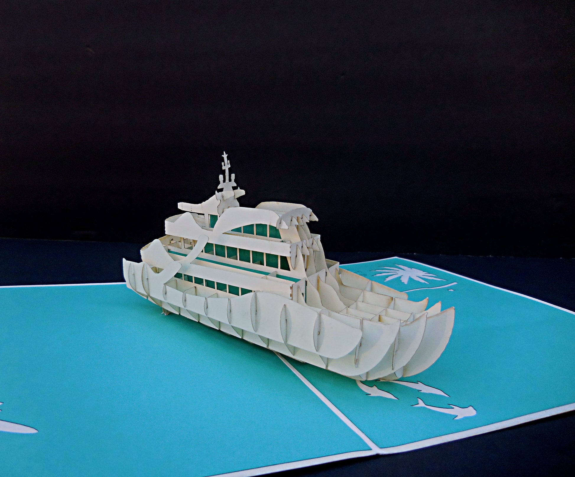 Yacht 3D Pop Up Greeting Card - Bon Voyage - Father's Day - Fun - iGifts And Cards