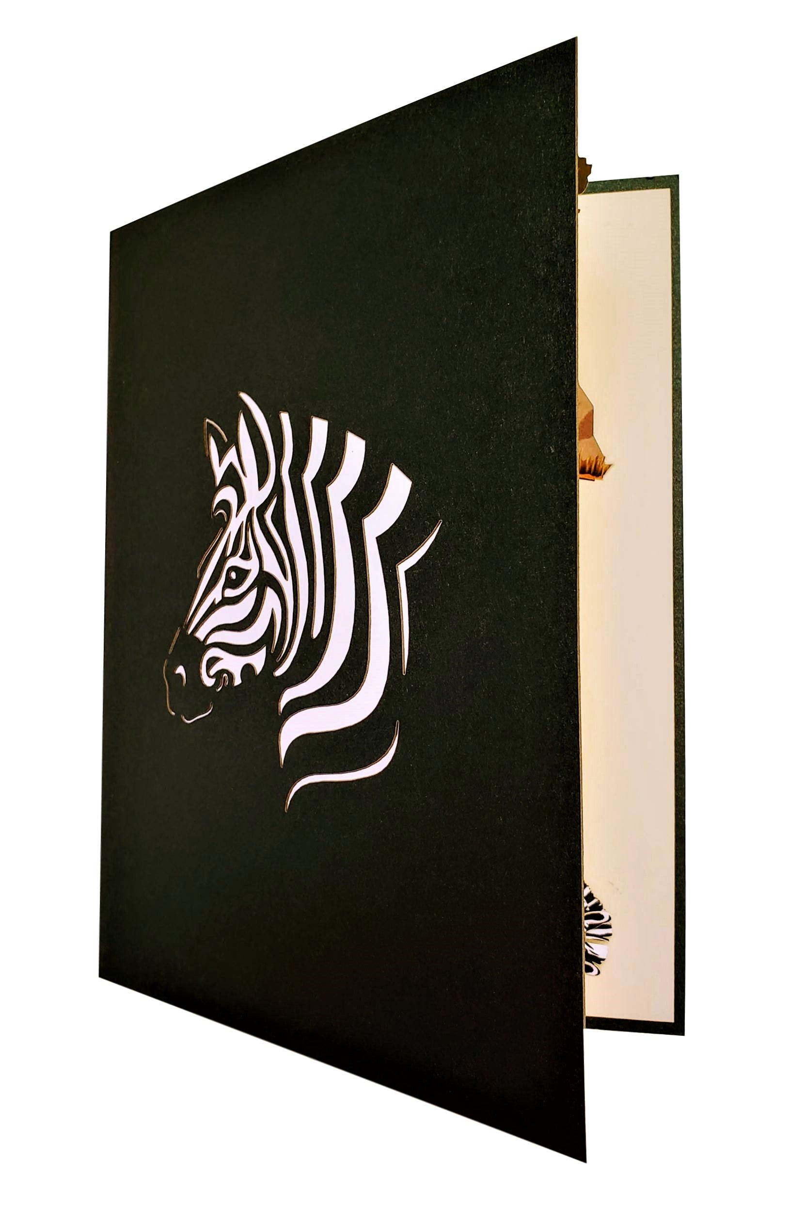 Awesome Zebras 3D Pop Up Greeting Card - All Occasion - Birthday - Blank - Celebration - Congratulat - iGifts And Cards